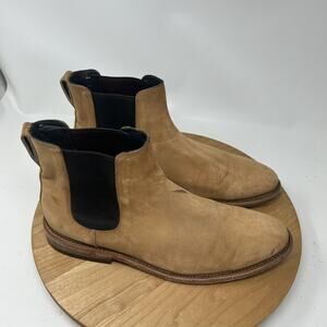 Nisolo Boots Mens 9 Marco Everyday Chelsea Tan Suede Leather Pull On Minimalist